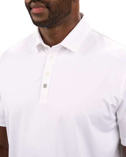 Black Clover Men's Versatile White Soft Stretch Polo