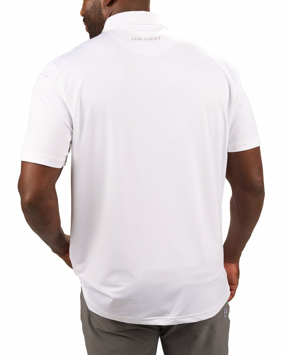 Black Clover Men's Versatile White Soft Stretch Polo