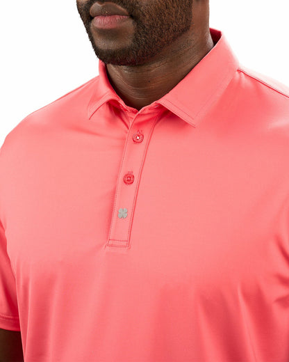 Black Clover Men's Versatile Sunset Orange Soft Stretch Polo
