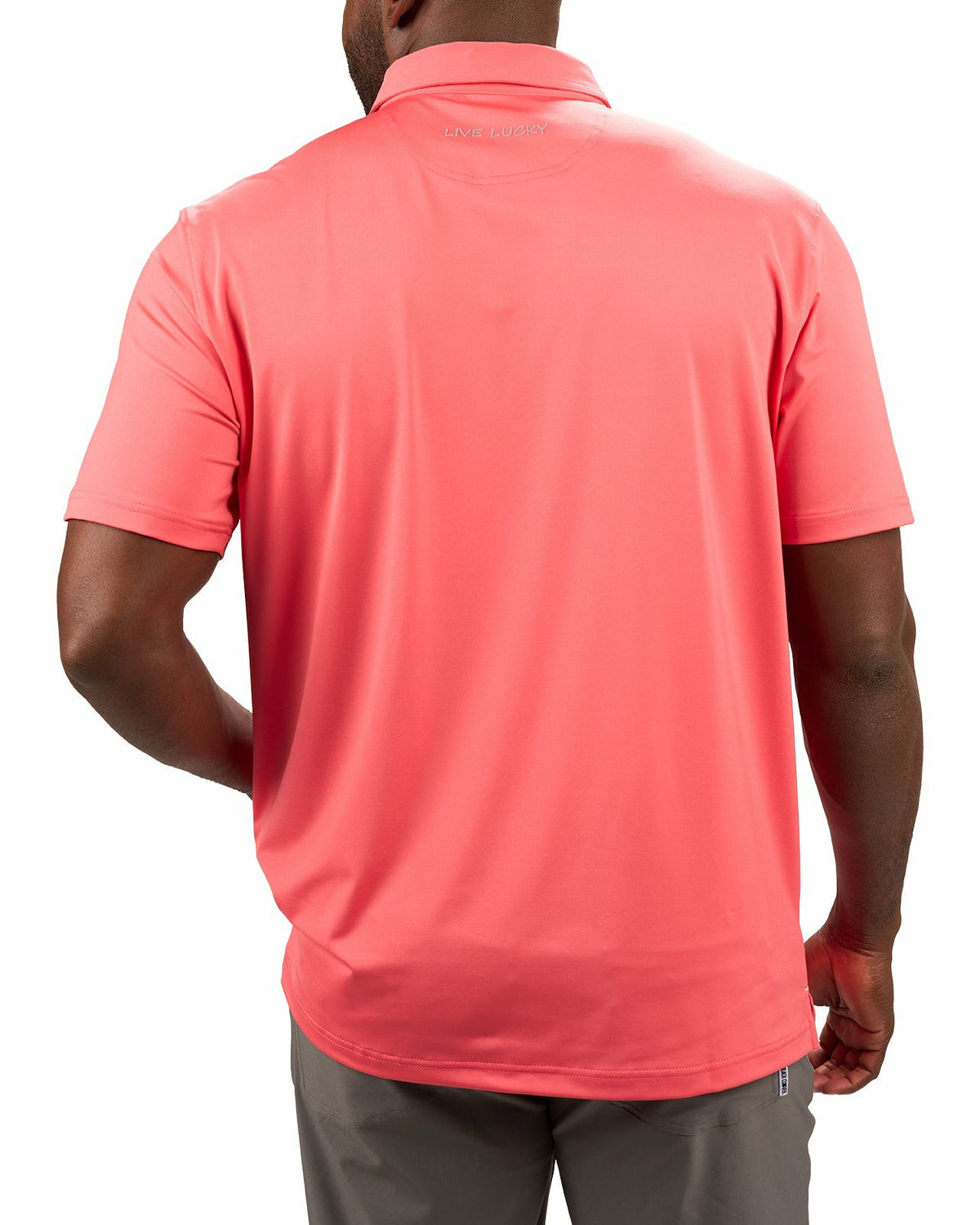 Black Clover Men's Versatile Sunset Orange Soft Stretch Polo
