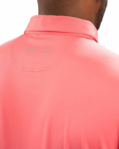 Black Clover Men's Versatile Sunset Orange Soft Stretch Polo
