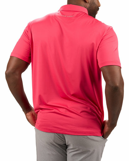 Black Clover Men's Versatile Pink Soft Stretch Polo