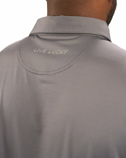 Black Clover Men's Versatile Grey Soft Stretch Polo