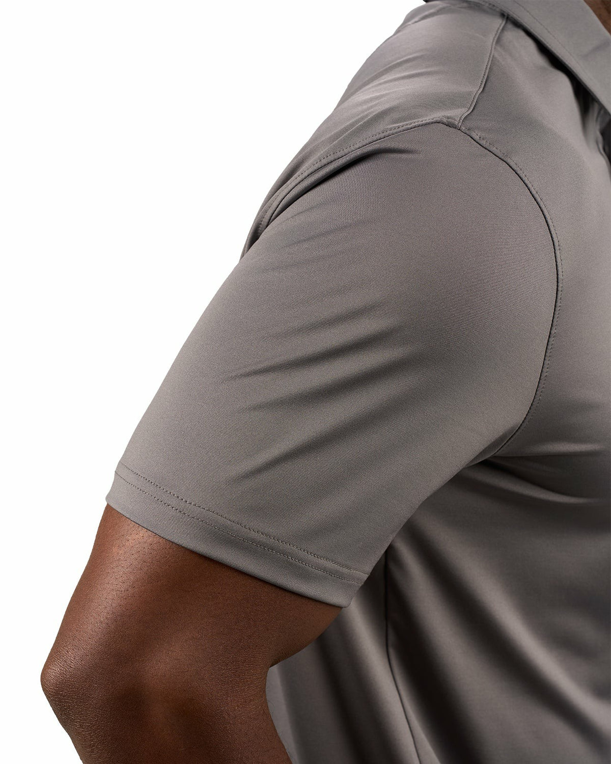 Black Clover Men's Versatile Grey Soft Stretch Polo