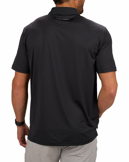 Black Clover Men's Versatile Black Soft Stretch Polo