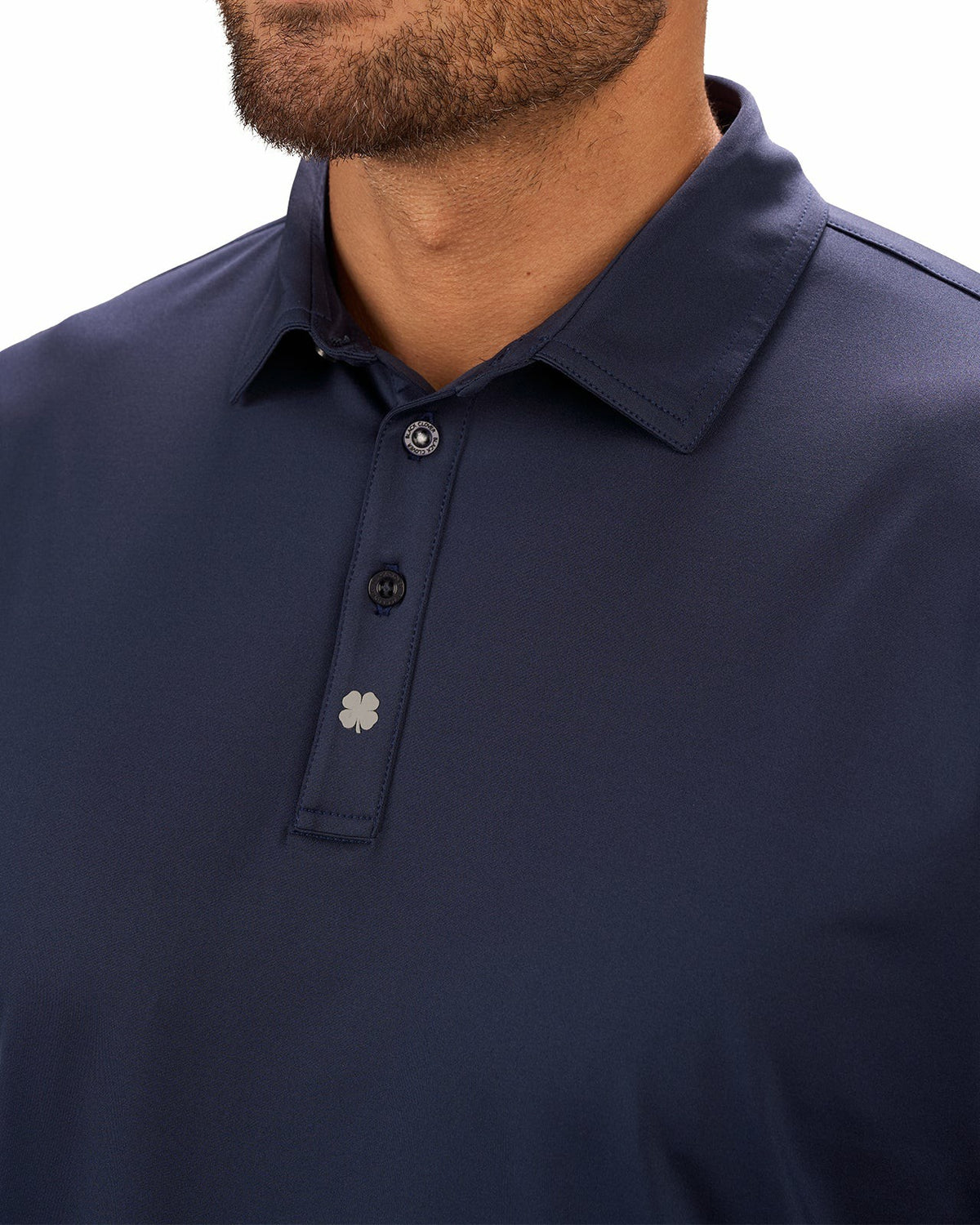 Black Clover Men's Versatile Navy Soft Stretch Polo