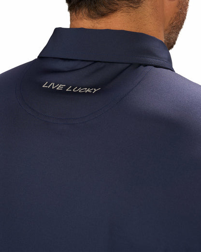 Black Clover Men's Versatile Navy Soft Stretch Polo