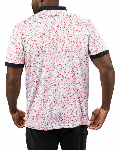 Black Clover Red and White Men's Valentine Polo