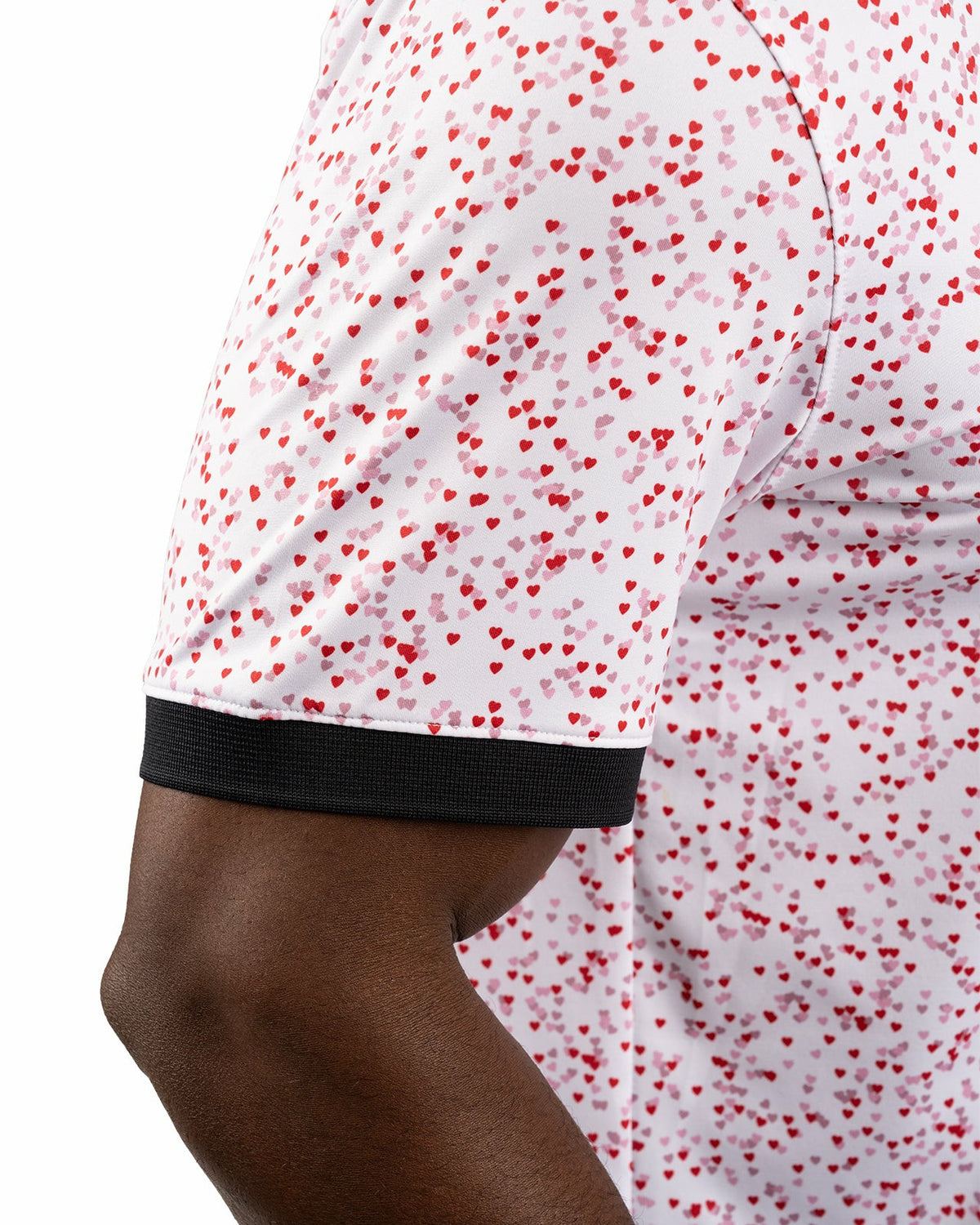 Black Clover Red and White Men's Valentine Polo