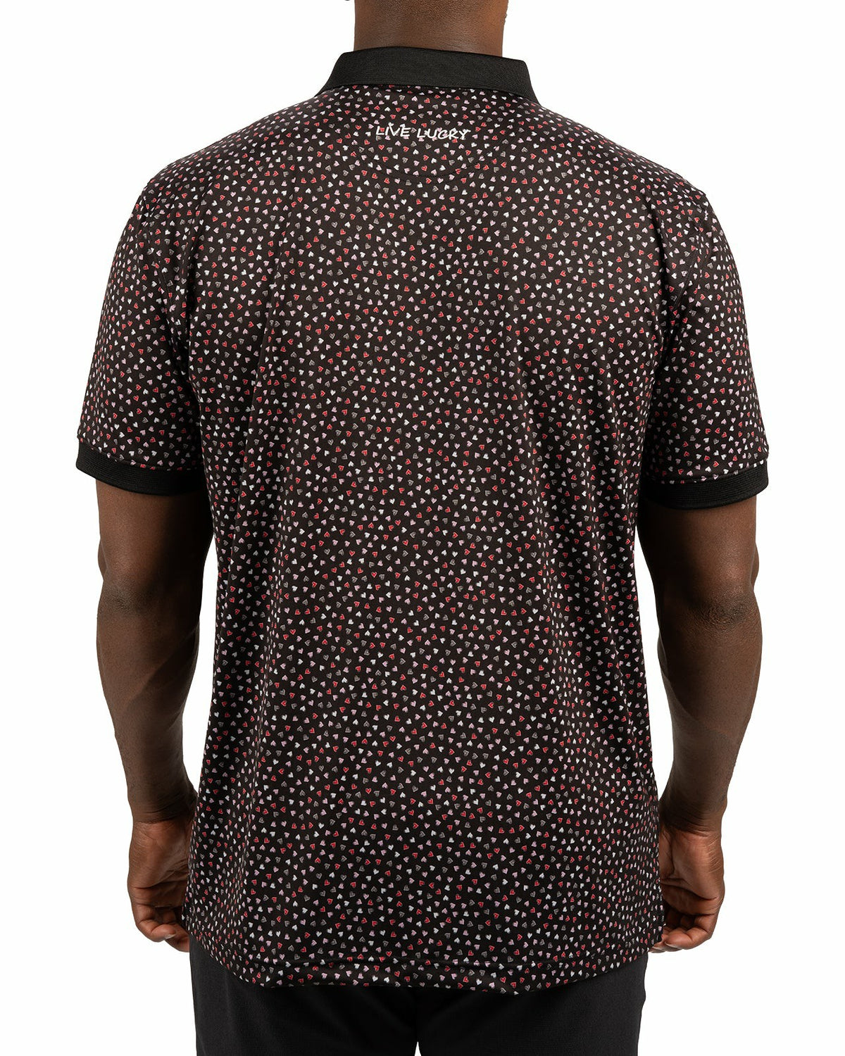 Black Clover Black and Red Men's Valentine Polo