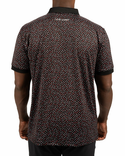 Black Clover Black and Red Men's Valentine Polo