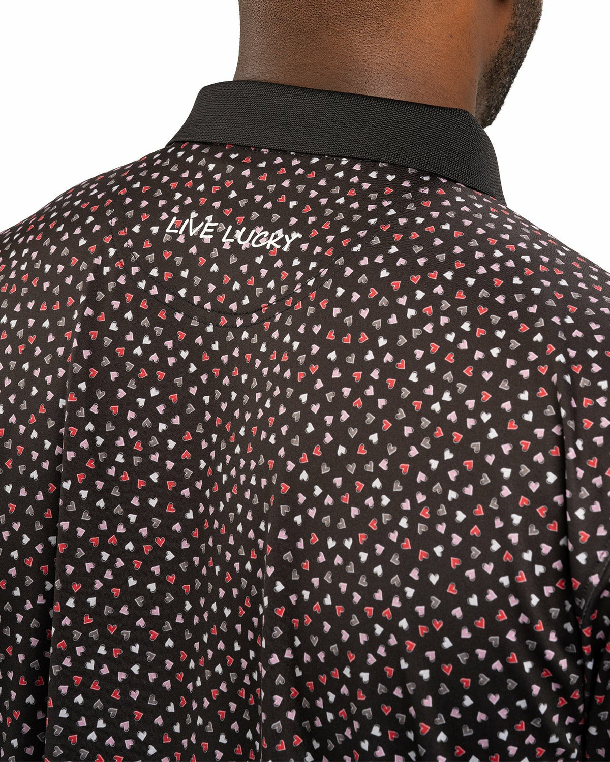 Black Clover Black and Red Men's Valentine Polo