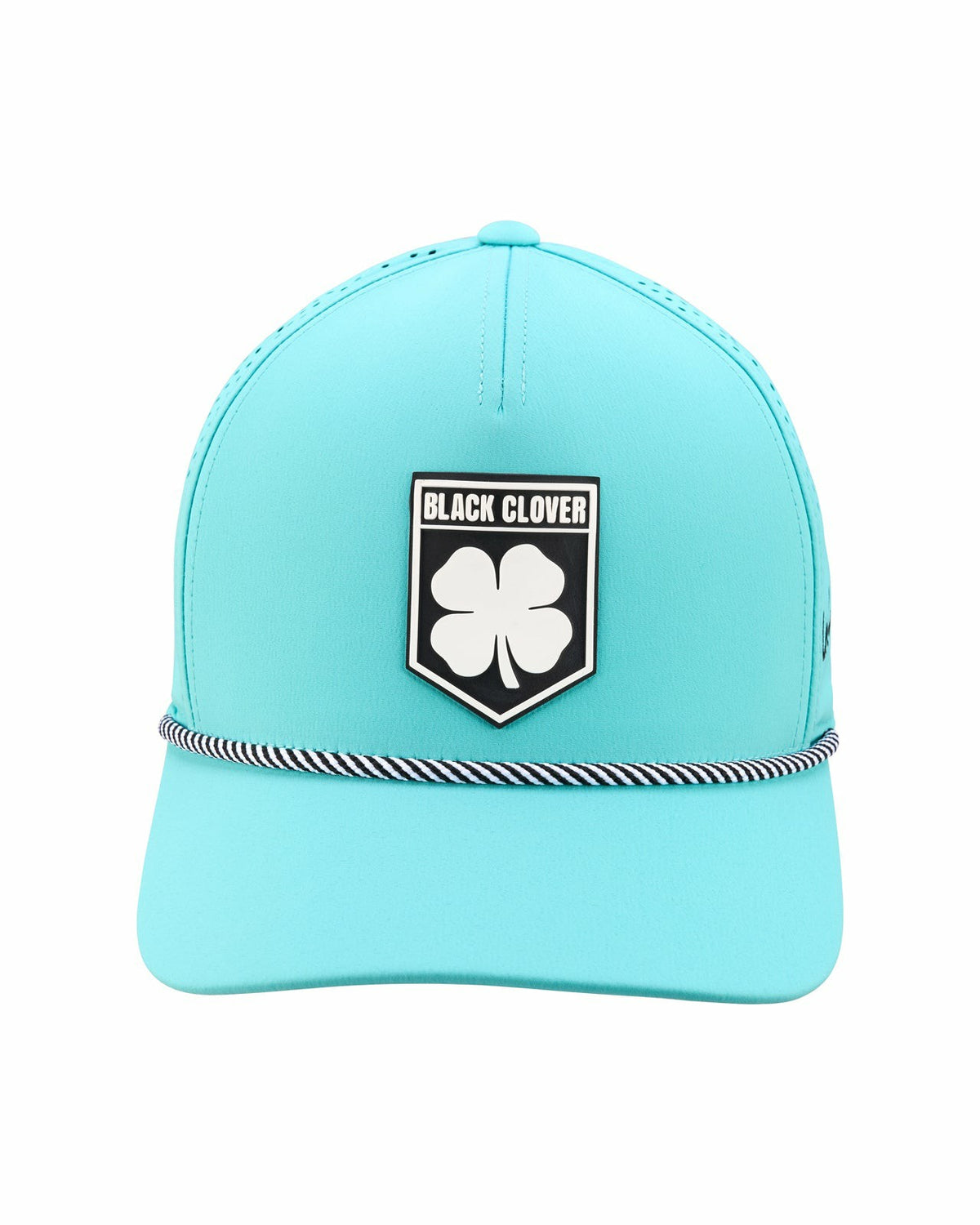 Black Clover Breathable Blue Golf Hat with Rope and Patch
