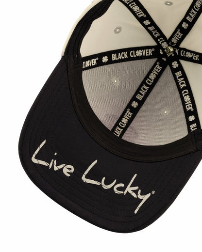 Black Clover Cream and Black Premium Clover Hat for Golf and Lifestyle