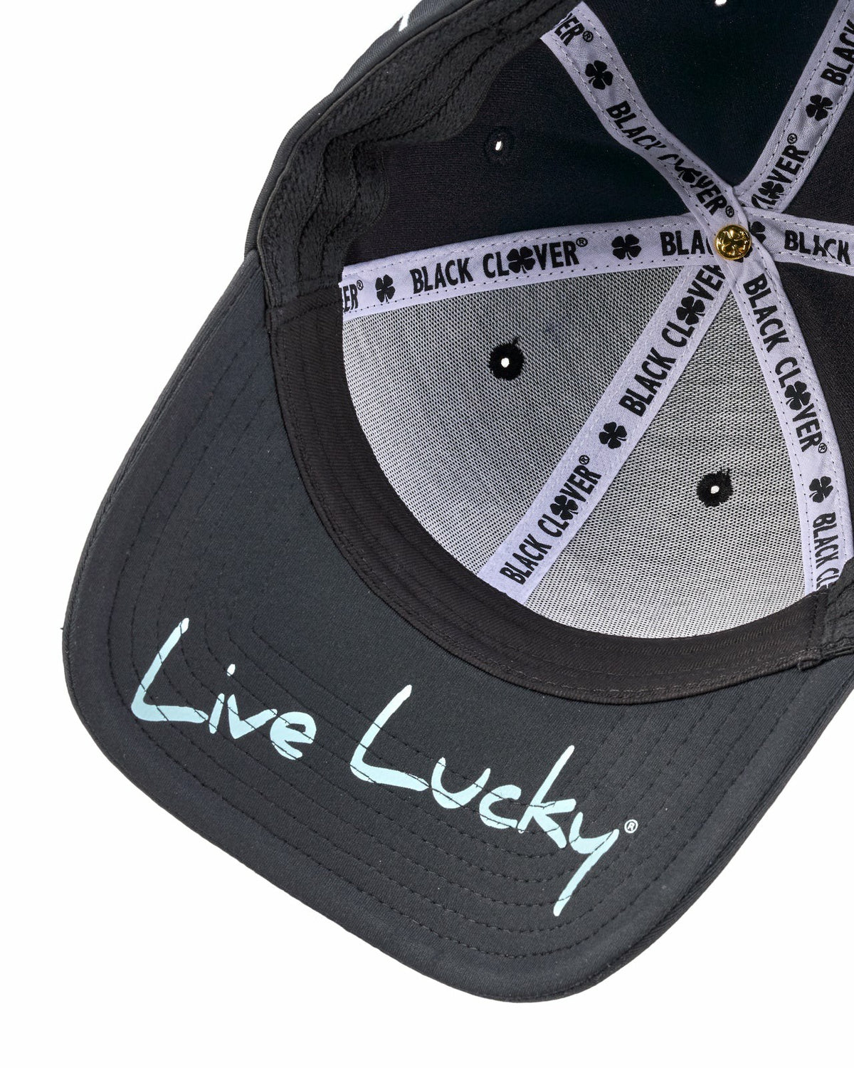 Black Clover Mint Green and Black Premium Clover Hat for Golf and Lifestyle