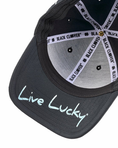 Black Clover Mint Green and Black Premium Clover Hat for Golf and Lifestyle