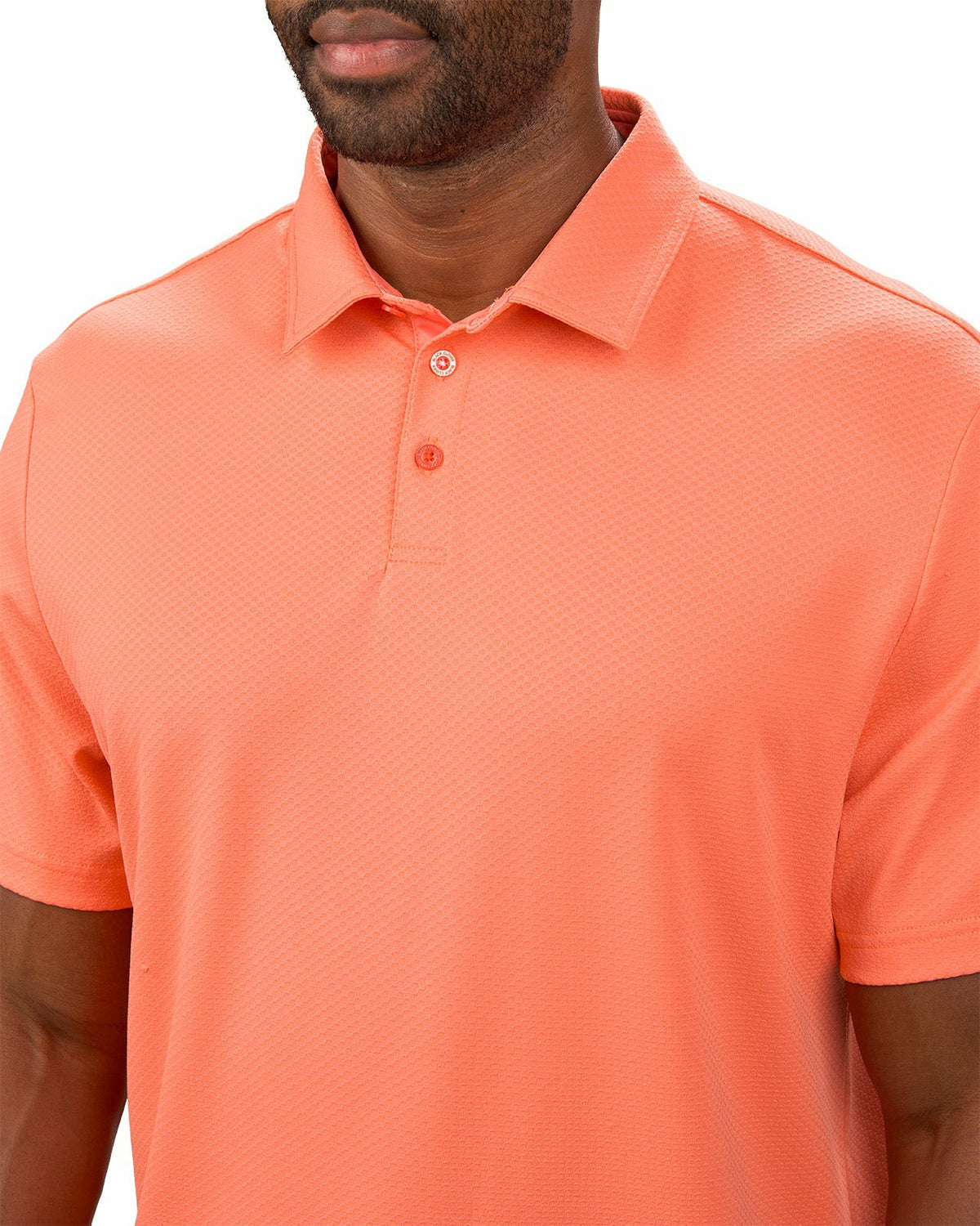 Black Clover Performance Men's Coral Golf Polo