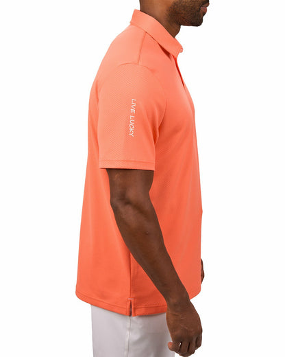 Black Clover Performance Men's Coral Golf Polo