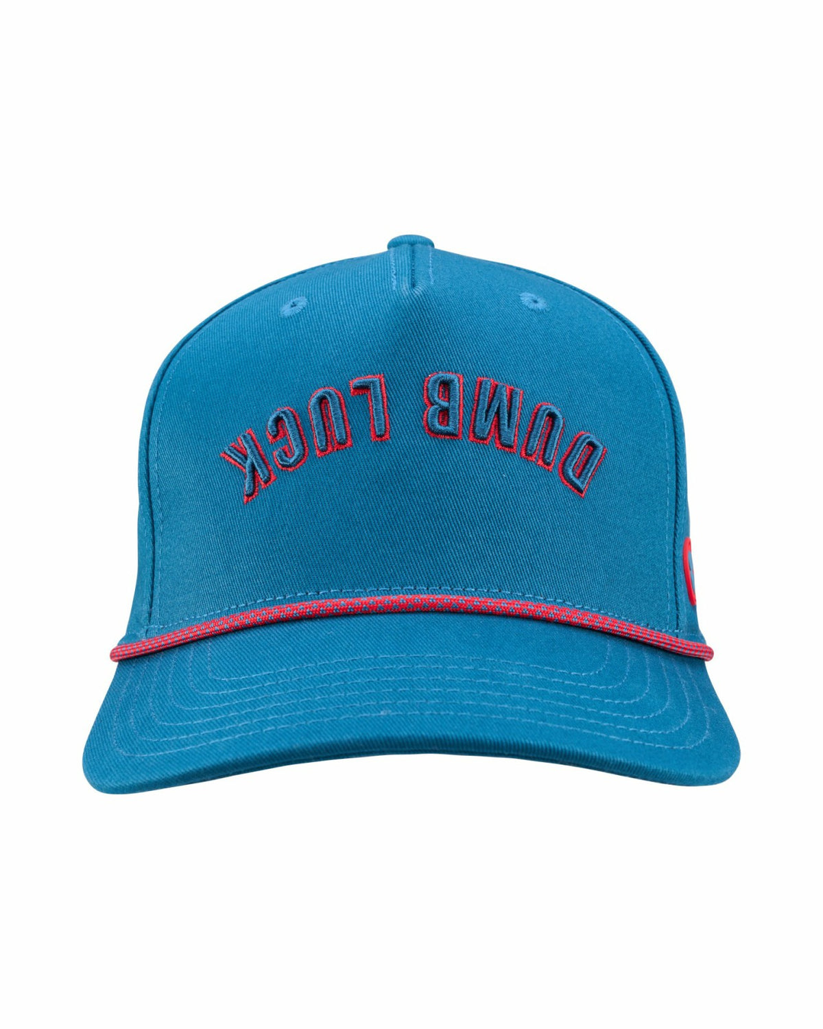 Black Clover Trendy Vintage-Inspired Blue Hat with Red Rope Brim