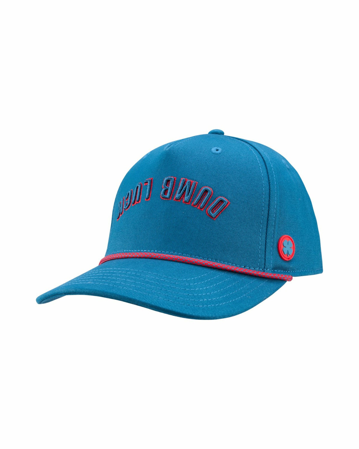 Black Clover Trendy Vintage-Inspired Blue Hat with Red Rope Brim