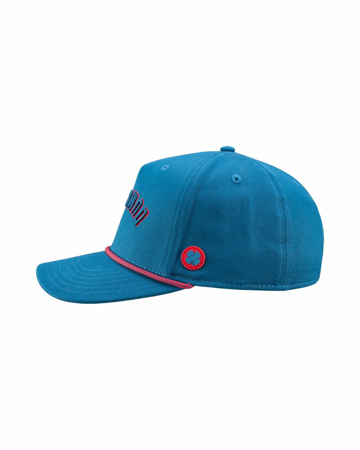 Black Clover Trendy Vintage-Inspired Blue Hat with Red Rope Brim