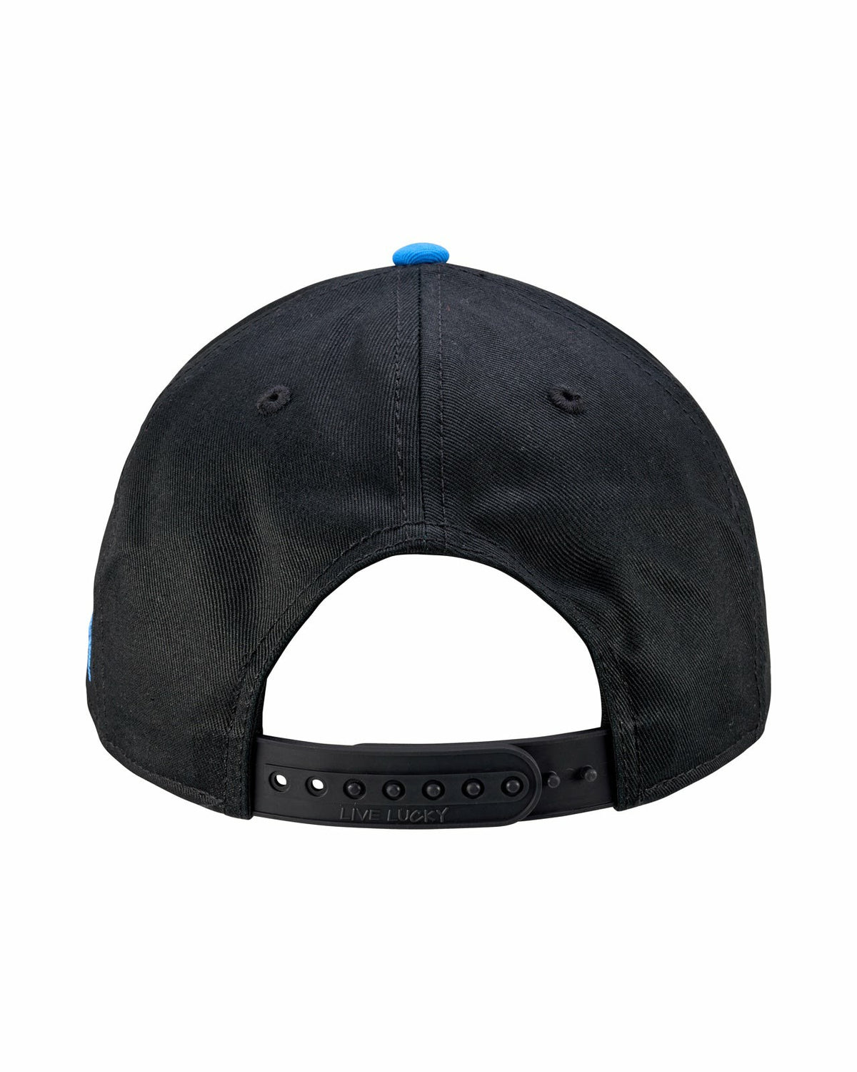 Black Clover Vintage-Inspired Black Hat with Blue Brim