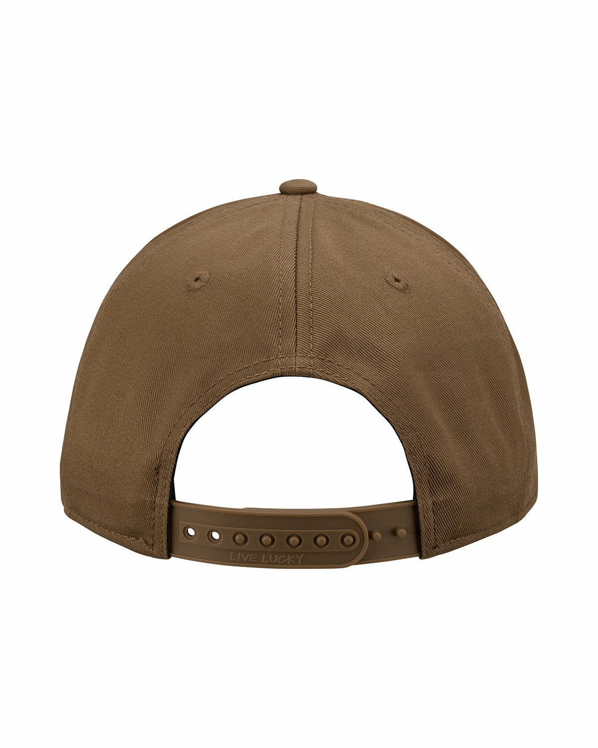 Black Clover Trendy Vintage-Inspired Brown Hat with Live Lucky Logo