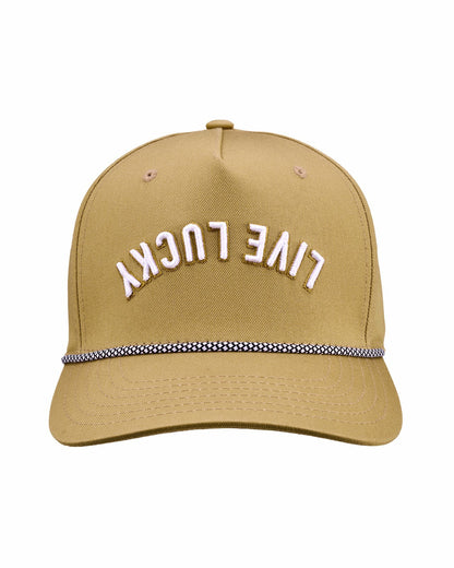 Black Clover Trendy Vintage-Inspired Yellow Hat with Rope Brim
