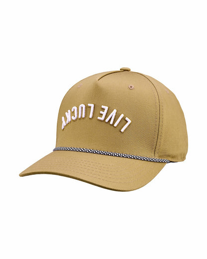 Black Clover Trendy Vintage-Inspired Yellow Hat with Rope Brim