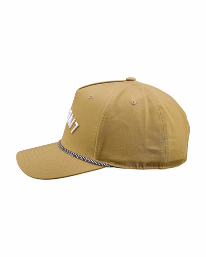 Black Clover Trendy Vintage-Inspired Yellow Hat with Rope Brim