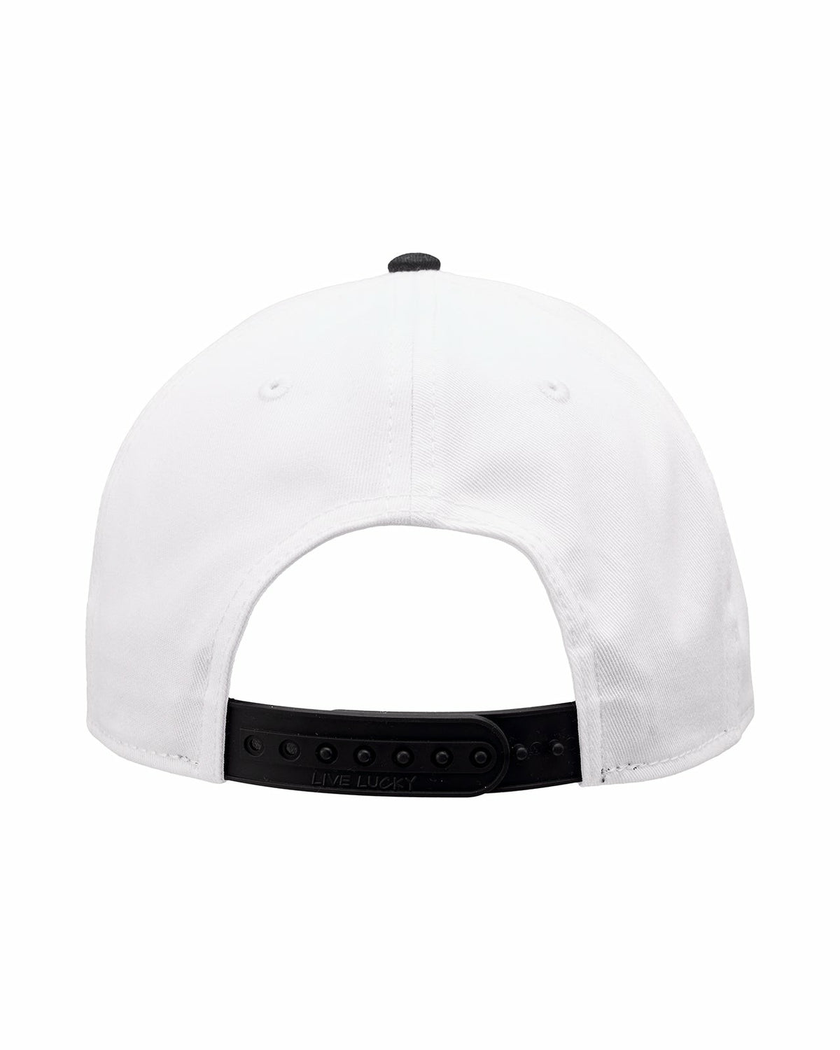 Black Clover Trendy Vintage-Inspired White Hat with Black Brim