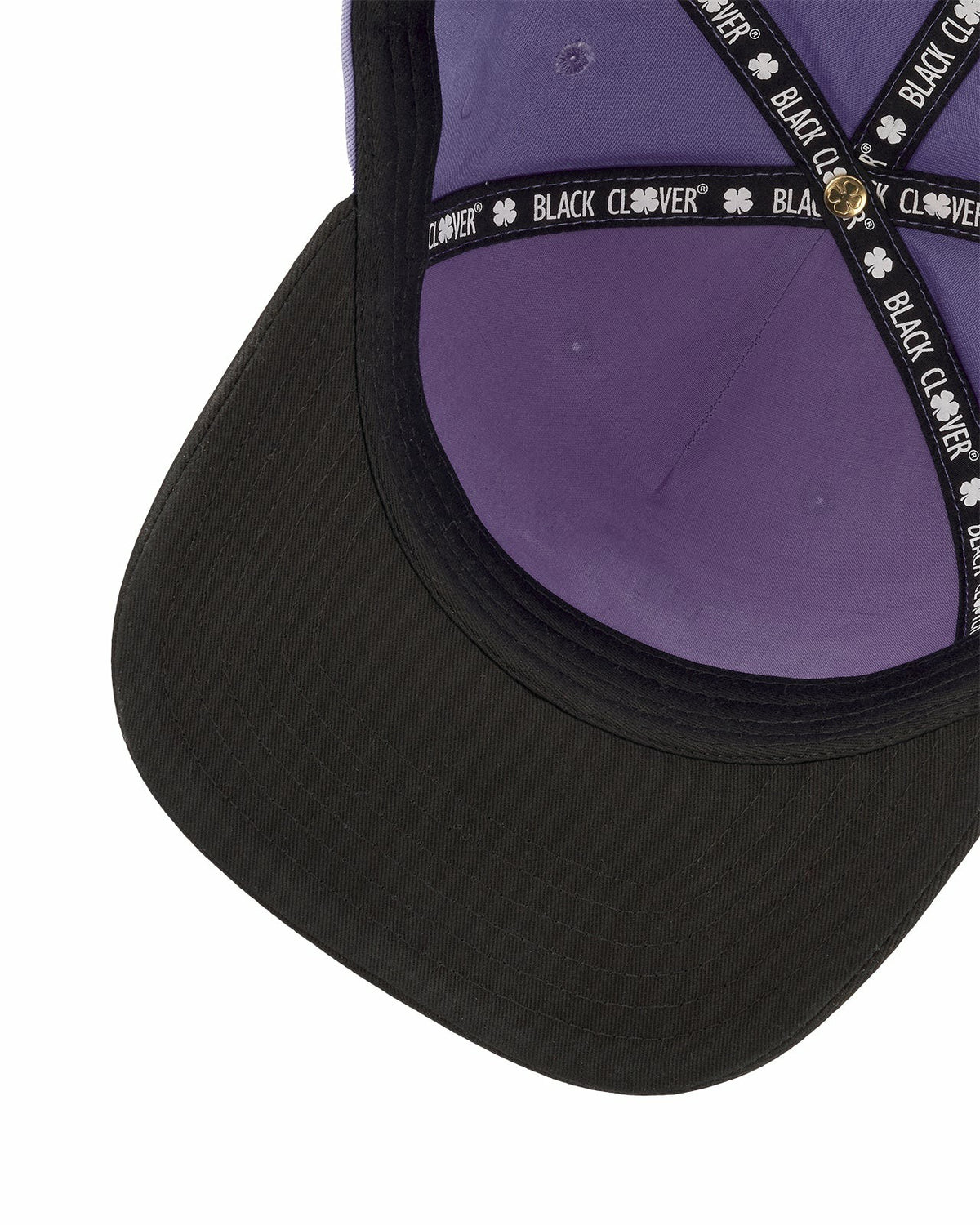 Black Clover Trendy Vintage-Inspired Purple Hat with Black Brim