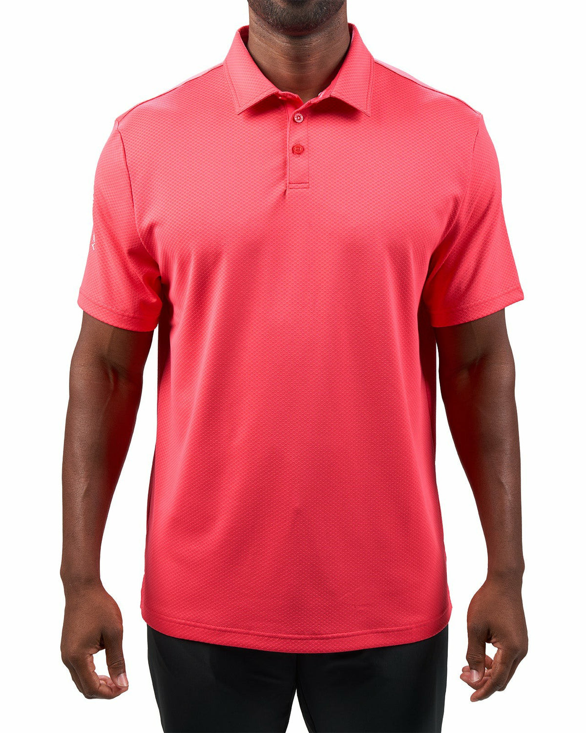 Black Clover Performance Men's Pink Golf Polo