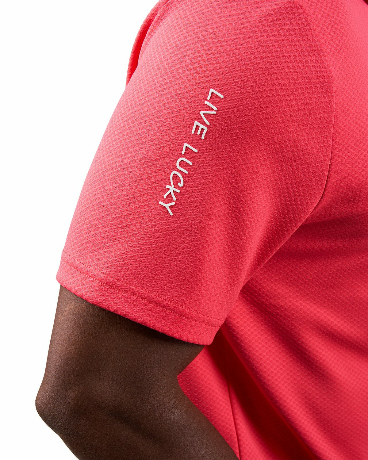 Black Clover Performance Men's Pink Golf Polo