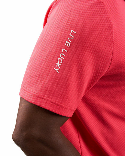 Black Clover Performance Men's Pink Golf Polo