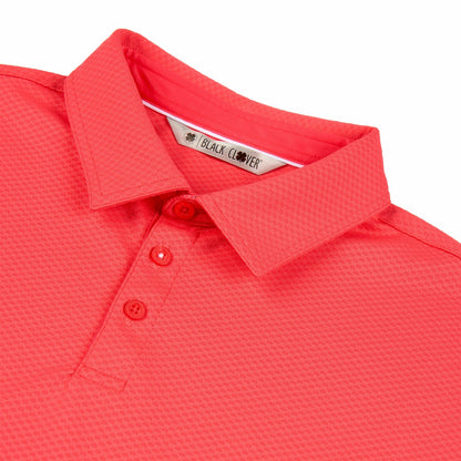 Black Clover Performance Men's Pink Golf Polo