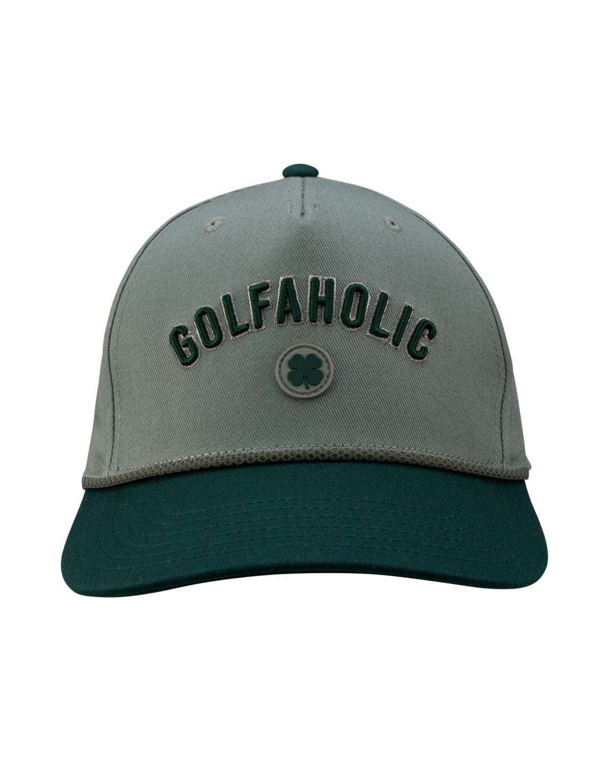 Black Clover Vintage Green Golf Snapback Hat with Clover Logo