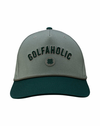Black Clover Vintage Green Golf Snapback Hat with Clover Logo