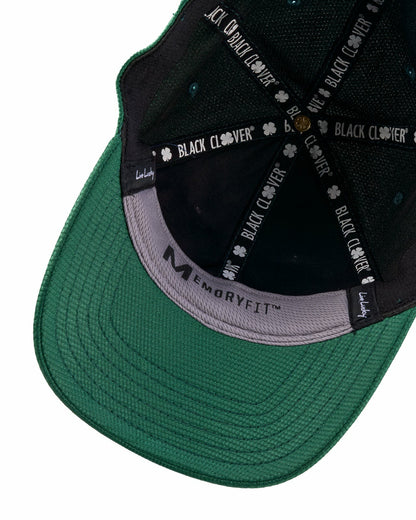 Black Clover Comfortable Versatile Green Hat with Tan Clover