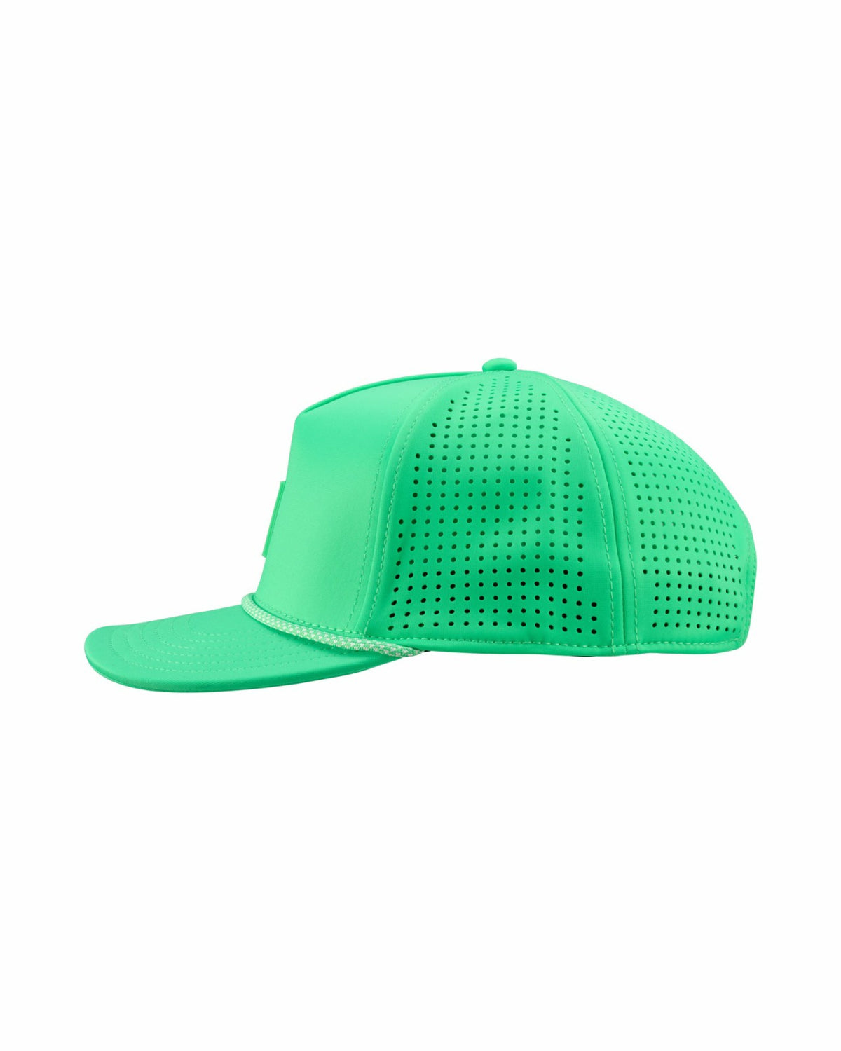 Black Clover Trendy Unisex Green Summer Rope Snapback Hat with Clover Patch