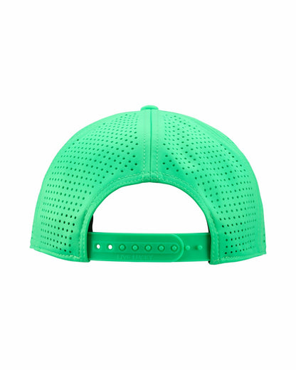 Black Clover Trendy Unisex Green Summer Rope Snapback Hat with Clover Patch