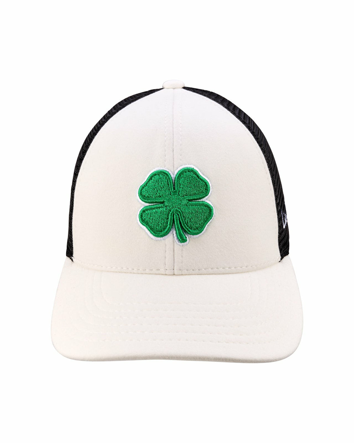 Black Clover White and Green Mesh Golf Hat with St. Patrick's Day Clover