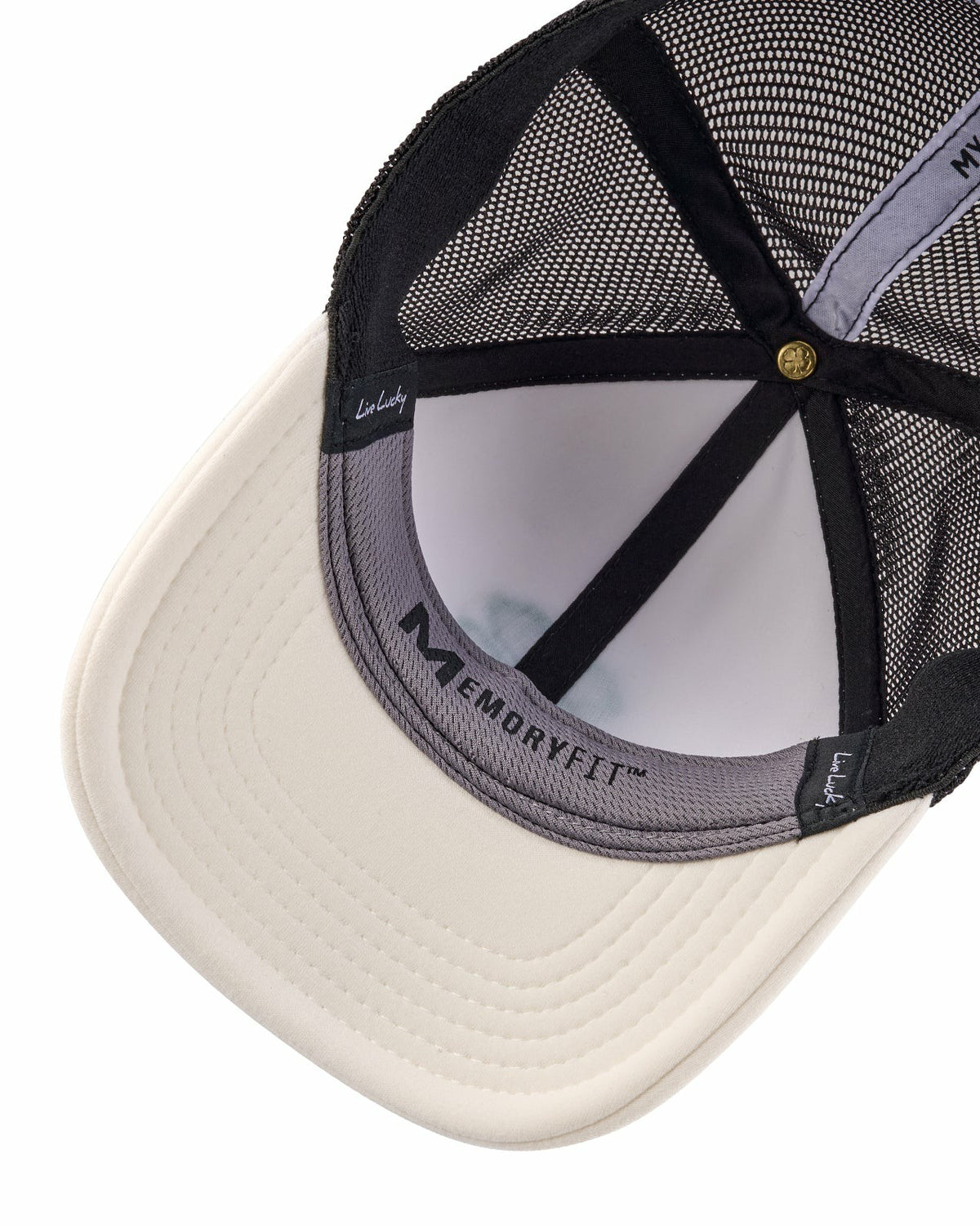 Black Clover White and Green Mesh Golf Hat with St. Patrick's Day Clover