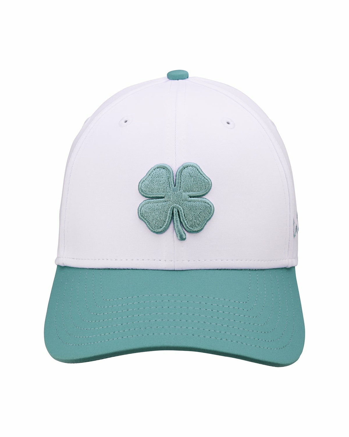 Black Clover White and Green Premium Clover Hat for Golf and Lifestyle