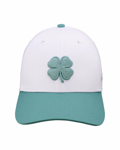 Black Clover White and Green Premium Clover Hat for Golf and Lifestyle