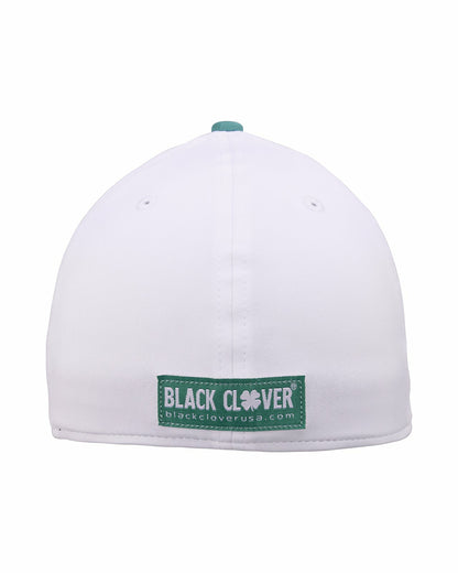 Black Clover White and Green Premium Clover Hat for Golf and Lifestyle