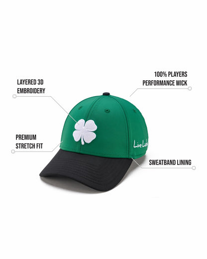 Black Clover Green and Black Premium Clover Hat for Golf and Lifestyle