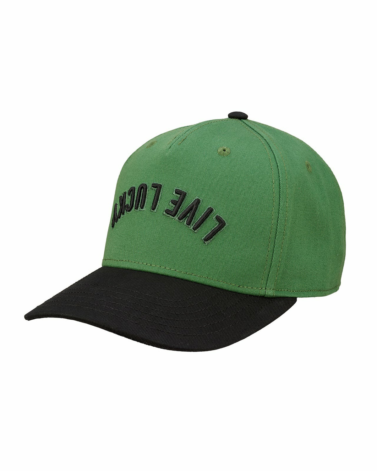 Black Clover Trendy Vintage-Inspired Green Hat with Black Brim
