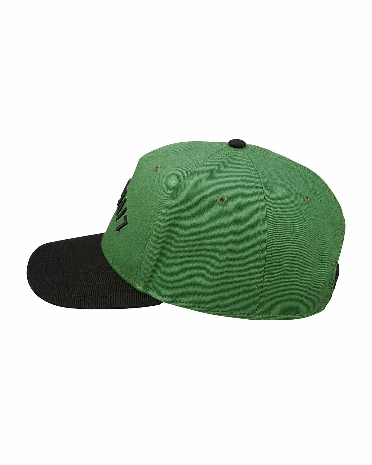 Black Clover Trendy Vintage-Inspired Green Hat with Black Brim