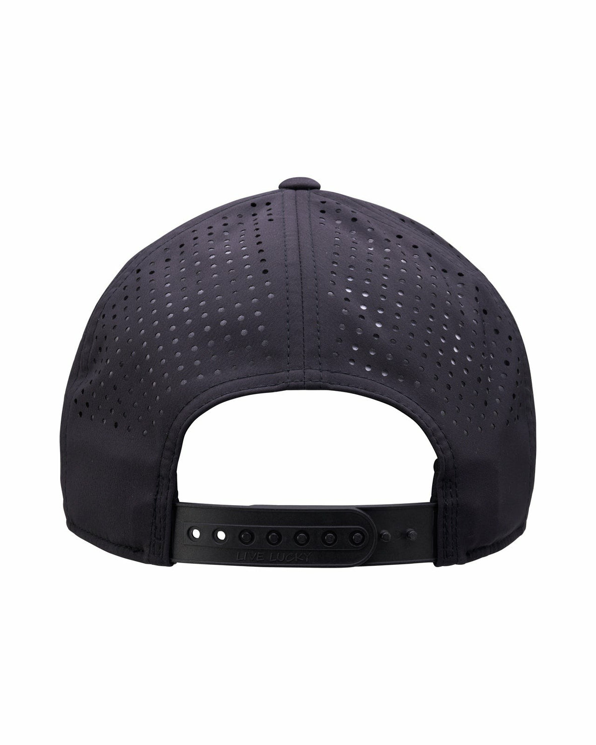 Black Clover Breathable Black Golf Hat with Rope and Patch